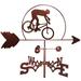 SWEN Products Marina Mountain Biker Bike Dirt Weathervane Metal/Steel in Brown/Gray | 30 H x 21 W x 15.5 D in | Wayfair 1121-Side