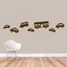 Sweetums Wall Decals 7 Piece Traffic Wall Decal Set Vinyl in Black/Brown | 11 H x 23 W in | Wayfair 1049Brown