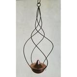 Handmade Swirl Frame and Hanging Torch Metal in Brown Starlite Garden and Patio Torche Co | 34 H x 12 W x 8.5 D in | Wayfair HTS8-1204-HC-TT