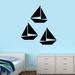 Sweetums Wall Decals 3 Piece Sailboat Wall Decal Set Vinyl in Black | 22 H x 22 W in | Wayfair 3472black