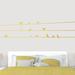 Sweetums Wall Decals Birds on Lines Wall Decal Vinyl in Yellow | 19 H x 84 W in | Wayfair 1776Gold