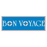 The Beistle Company Bon Voyage Sign Banner Wall Décor in Blue | 21 H x 60 W in | Wayfair 57750