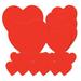 The Beistle Company 20 Piece Heart Standup Set | 13.5 H x 11.75 W x 0.313 D in | Wayfair 77867