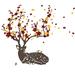 The Decal Guru Cherry Blossom Deer Wall Decal Vinyl in Red/Yellow/Brown | 33 H x 28 W in | Wayfair 1744-WALL-02-02