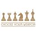 The Decal Guru Chess Weapons Wall Decal Vinyl in Black/Brown | 23 H x 45 W in | Wayfair 1278-WALL-02-22