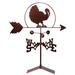 SWEN Products Ari Turkey Thanksgiving Bird Weathervane Metal/Steel in Brown/Gray | 30 H x 21 W x 15.5 D in | Wayfair 1056-Roof