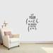 Sweetums Wall Decals Let Your Faith Be Bigger Than Your Fear Wall Decal Vinyl in Black | 36 H x 27 W in | Wayfair 2709dkgray