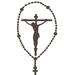 The Decal Guru Rosary Crucifix Wall Decal Metal in Black/Brown | 40 H x 20 W in | Wayfair 1737-WALL-02-21