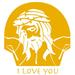 The Decal Guru Jesus Loves You Wall Decal Vinyl in Yellow | 60 H x 55 W in | Wayfair 1722-WALL-02-04