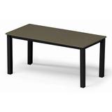 Telescope Casual Robinett Plastic/Resin Outdoor Coffee Table Plastic/Metal in Black/Brown | 19.5 H x 42 W x 21 D in | Wayfair 5058P4S01