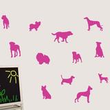 Sweetums Wall Decals Dog Wall Decal Vinyl in Pink | 7 H x 9 W in | Wayfair 2793HotPink