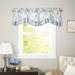 Traditions by Waverly Navarra 52" Window Valance Polyester in Blue | 16 H x 52 W x 3 D in | Wayfair 14312052018POR