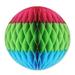 The Beistle Company Tri-Color Tissue Ball Wall Décor in Pink/Green/Blue | 12 H x 12 W in | Wayfair 54901-CLGT