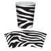 The Beistle Company Zebra Print Paper Disposable Cup in Black/White | Wayfair 58217