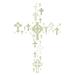 The Decal Guru Cross Collection Wall Decal Vinyl in Green/White | 36 H x 24 W in | Wayfair 1739-WALL-02-14