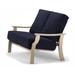 Telescope Casual St. Catherine Deep Loveseat w/ Cushions Plastic in Blue/Black/Brown | 36.25 H x 52 W x 35.25 D in | Outdoor Furniture | Wayfair