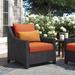 Three Posts™ Northridge Patio Chair w/ Sunbrella Cushions, Wicker in Orange | 32 H x 30 W x 33 D in | Wayfair DB7F66CDFE744ACCB3F11D93853647C5