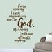 Winston Porter Turn My Worries Over To God Wall Decal Vinyl in Black/Brown | 48 H x 34 W in | Wayfair D01314D6B35B457DACFABB82DFE3B0BC