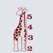 Sweetums Wall Decals 'Giraffe Growth Chart' Wall Decal Vinyl in Red | 50 H x 22 W in | Wayfair 1233Cranberry