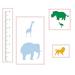 The Decal Guru Animal Growth Chart Wall Decal Vinyl in Green/Blue/Brown | 72 H x 31.5 W in | Wayfair 1935-WALL-01-05