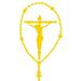The Decal Guru Rosary Crucifix Wall Decal Vinyl in Yellow | 30 H x 15 W in | Wayfair 1737-WALL-01-05