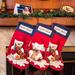 The Holiday Aisle® 3 Piece Classic Christmas Stockings Polyester in Blue/Red | 22 H x 10 W in | Wayfair THLY2042 44254547