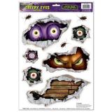 The Beistle Company Halloween Creepy Eyes Peel 'N Place Wall Decal Vinyl in Gray | 12 H x 17 W in | Wayfair 01029