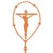 The Decal Guru Rosary Crucifix Wall Decal Vinyl in Orange | 30 H x 15 W in | Wayfair 1737-WALL-01-03