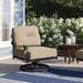 Three Posts™ Lebanon Swivel Patio Chair w/ Cushions in Brown | 35 H x 29.5 W x 31 D in | Wayfair THPS1714 34492892