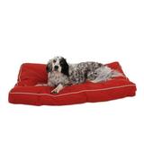 Carolina Pet Company Classic Twill Rectangular Pet Bed in w/ Khaki Cording Polyester/Cotton in Red | 4 H x 42 W x 30 D in | Wayfair 01218