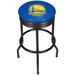 Trademark Global NBA Ribbed 29" Swivel Bar Stool Plastic/Acrylic in Black | 29 H x 20.75 W x 20.75 D in | Wayfair NBA1006-GSW3