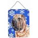 The Holiday Aisle® Winter Snowflakes Holiday Print on Plaque Metal in Blue | 16 H x 12 W x 0.02 D in | Wayfair THLA3547 39946097