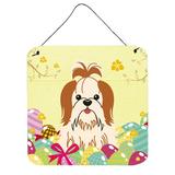 The Holiday Aisle® Easter Eggs Shih Tzu Gloss Wall Décor Metal in Red/White | 8 H x 6 W in | Wayfair THLA4750 39992903