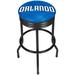 Trademark Global NBA Fade Ribbed 28.5" Swivel Bar Stool Upholstered, Steel in Black | 29 H x 20.75 W x 20.75 D in | Wayfair NBA1006-OM2