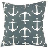 Halleli The Pillow Collection Sham Polyester | 26 H x 26 W x 8 D in | Wayfair EURO-PP-ODT-SAILOR-GRAY-P100