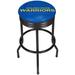 Trademark Global NBA Fade Ribbed 28.5" Swivel Bar Stool Upholstered, Steel in Black | 29 H x 20.75 W x 20.75 D in | Wayfair NBA1006-GSW2