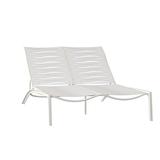 Tropitone South Beach EZ Span™ Double Chaise Lounge Metal in White | 43 H x 53.5 W x 83.5 D in | Outdoor Furniture | Wayfair 230575WV_PMT_DRW