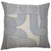 The Pillow Collection Utara Geometric Bedding Sham Cotton Blend in Gray/White | 26 H x 26 W x 8 D in | Wayfair EURO-BAR-MER-M9736-NAVY-P54C46