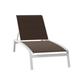 Tropitone Elance 79" Long Reclining Single Chaise Metal in White | 39 H x 32 W x 79 D in | Outdoor Furniture | Wayfair 461132_SNO_Gold Coast