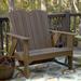 Uwharrie Outdoor Chair Carolina Preserves Garden Bench Wood/Natural Hardwoods in Blue | 42 H x 46.5 W x 39 D in | Wayfair C051-027