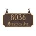 Montague Metal Products Inc. Princeton 2-Line Hanging Address Plaque Metal | 9 H x 15.5 W x 0.25 D in | Wayfair TSH-0005S2-W-GW