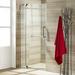 VIGO Pirouette 42" W x 72" H Pivot Frameless Shower Door Tempered Glass in Gray | 72 H in | Wayfair VG6042CHCL42