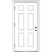 Verona Home Design Classic Primed Steel Prehung Front Entry Door Metal in White | 80 H x 36 W x 1.75 D in | Wayfair ZZ364683R