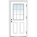 Verona Home Design Internal Grilles Glass Primed Fiberglass Prehung Front Entry Doors Metal | 80 H x 32 W x 1.75 D in | Wayfair ZZ364713L