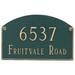 Montague Metal Products Inc. Georgetown 2-Line Wall Address Plaque Metal | 10.25 H x 16 W x 0.25 D in | Wayfair PCS-0041S2-W-WS