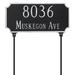 Montague Metal Products Inc. Princeton 2-Line Lawn Address Sign Metal | 7.25 H x 15.75 W x 0.25 D in | Wayfair TSL-0005S2-L-HGS