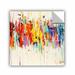 Wrought Studio™ Printers Row Abstract Rainbow Removable Wall Decal in Blue/Red/Yellow | 18 H x 18 W in | Wayfair VRKG2072 38248246