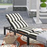 Lark Manor™ Atyanna Indoor/Outdoor Sunbrella Chaise Cushion Acrylic, Polyester in Black/Brown | 3.5 H x 22.5 W in | Wayfair