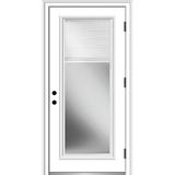 Verona Home Design Internal Grilles Glass Primed Steel Prehung Front Entry Door Metal | 80 H x 30 W x 1.75 D in | Wayfair ZZ364739L