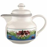 Villeroy & Boch Design Naif 1.06-qt. Teapot Porcelain China/Ceramic in Green/White | 6.96 H x 5.97 W x 6.1 D in | Wayfair 1023370460